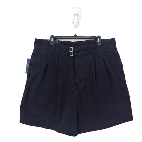 Polo Ralph Lauren Men 38 Regatta Relaxed Pleated Twill Shorts Navy Blue Gurkha